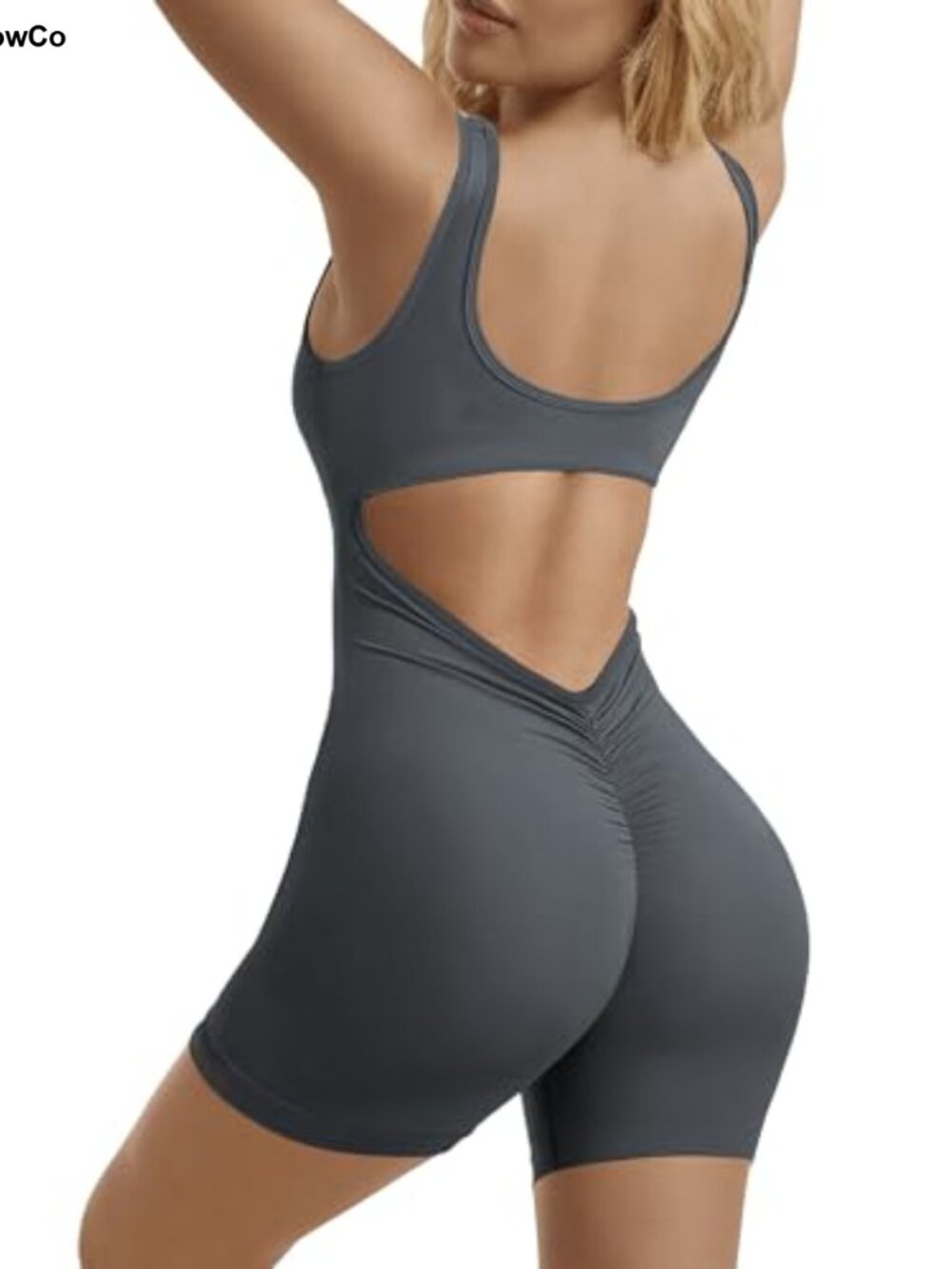Seamless Workout Jumpsuit Yoga Romper Tummy Control Scrunch Butt